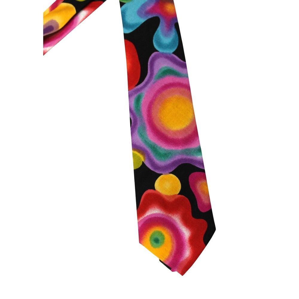 Vintage Novelty Noose Ties neckties rainbow tie-dye teacher 3" wide